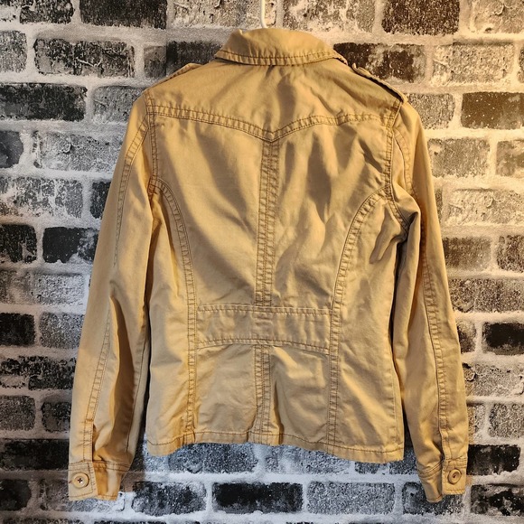Aeropostale Tan Button Down Cargo Utility Style Jacket Size Small - Picture 6 of 8